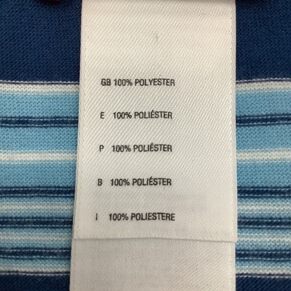 The North Face Mens Short Sleeve Polo Shirt Blue Striped Size XL - Picture 5 of 6